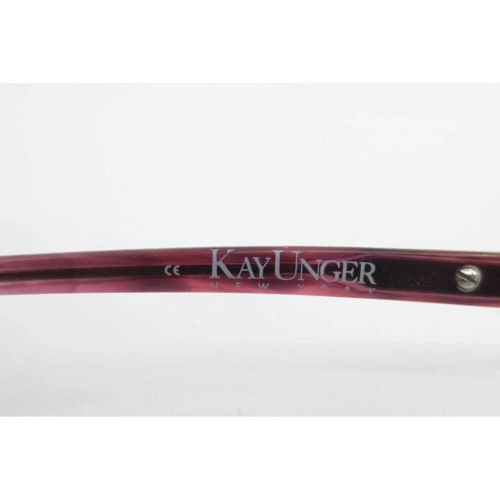 Kay Unger New York K193 BUR Burgundy Cat Eye Floral Filigree Eyeglasses
